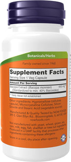 NOW Foods Bacopa Extract 450 mg, 90 Cápsulas Veganas
