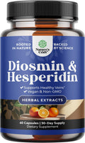 Complejo de Diosmina y Hesperidina 1000 mg | Apoyo para Piernas y Venas | 60 Cápsulas