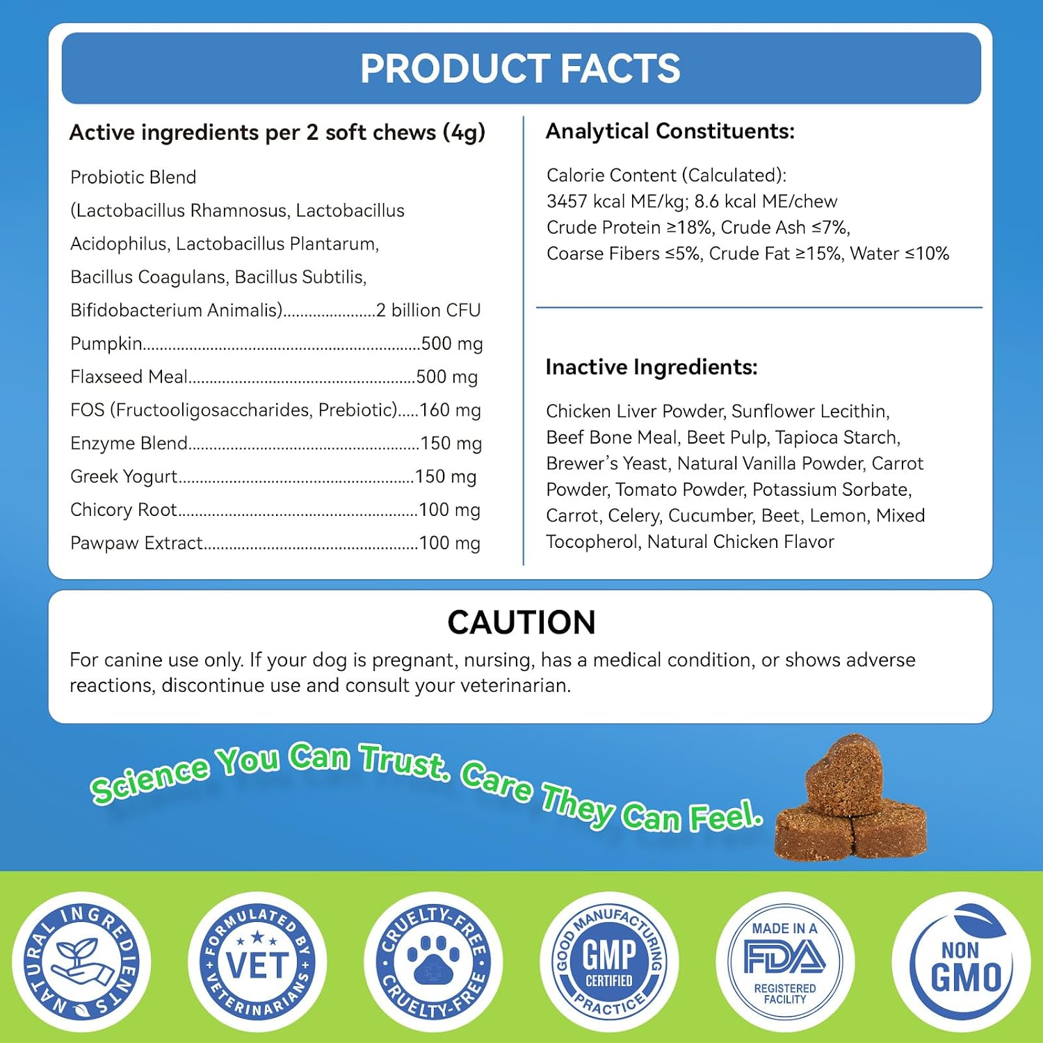 Probióticos para Perros WEALLIN - 200 Masticables para Salud Digestiva y Piel