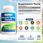 Extracto de Brotes de Brócoli Best Naturals 1000 mg por ración - 120 Cápsulas (Pack de 2)