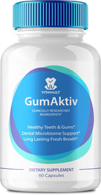 GumAktiv Cápsulas - Cuidado Natural para Dientes y Encías, Fórmula Extra Fuerte con Vitaminas y Minerales (60 Cápsulas)