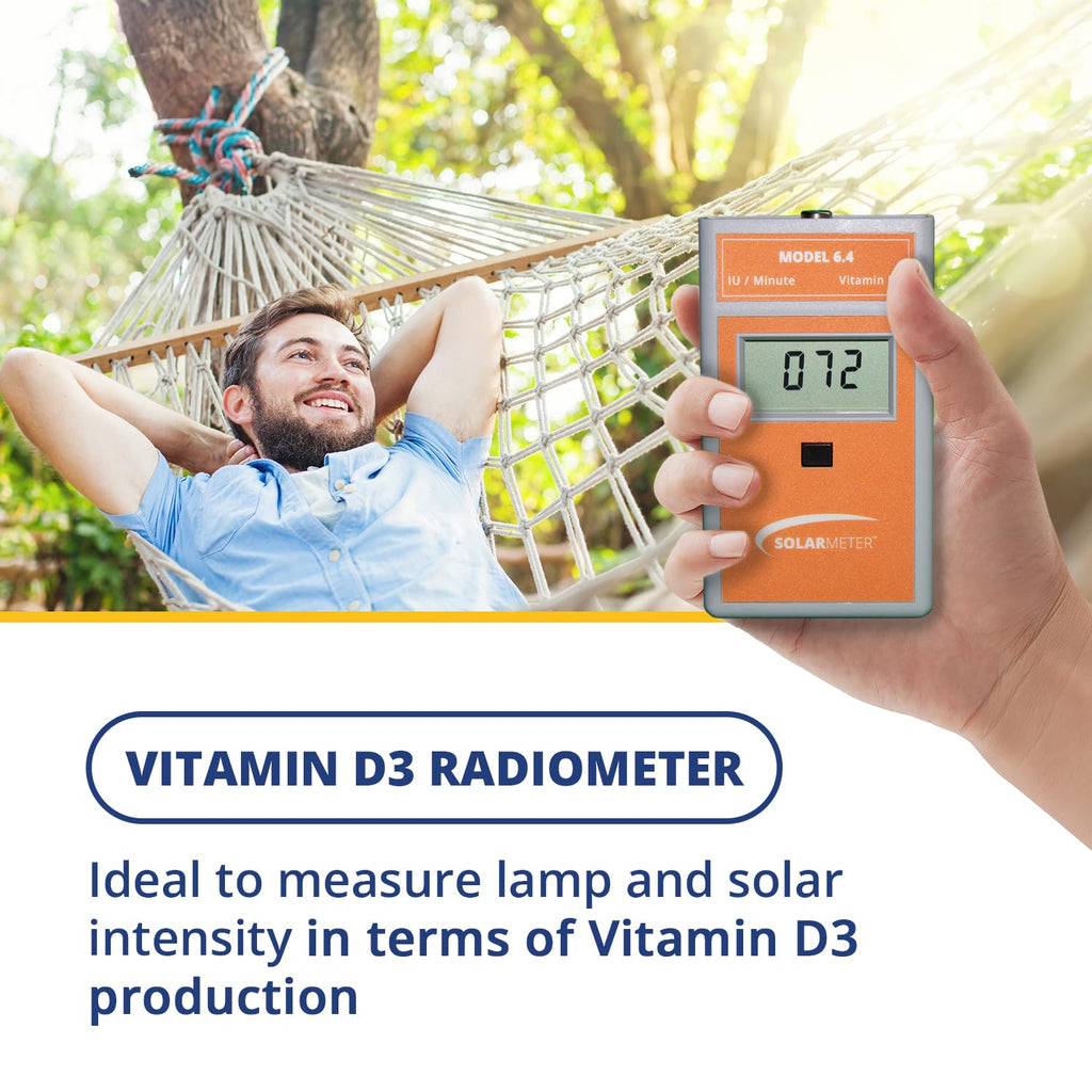Solarmeter Model 6.4 Digital UVB Meter – Handheld Radiometer for Measuring UVB Radiation (280-320 nm)