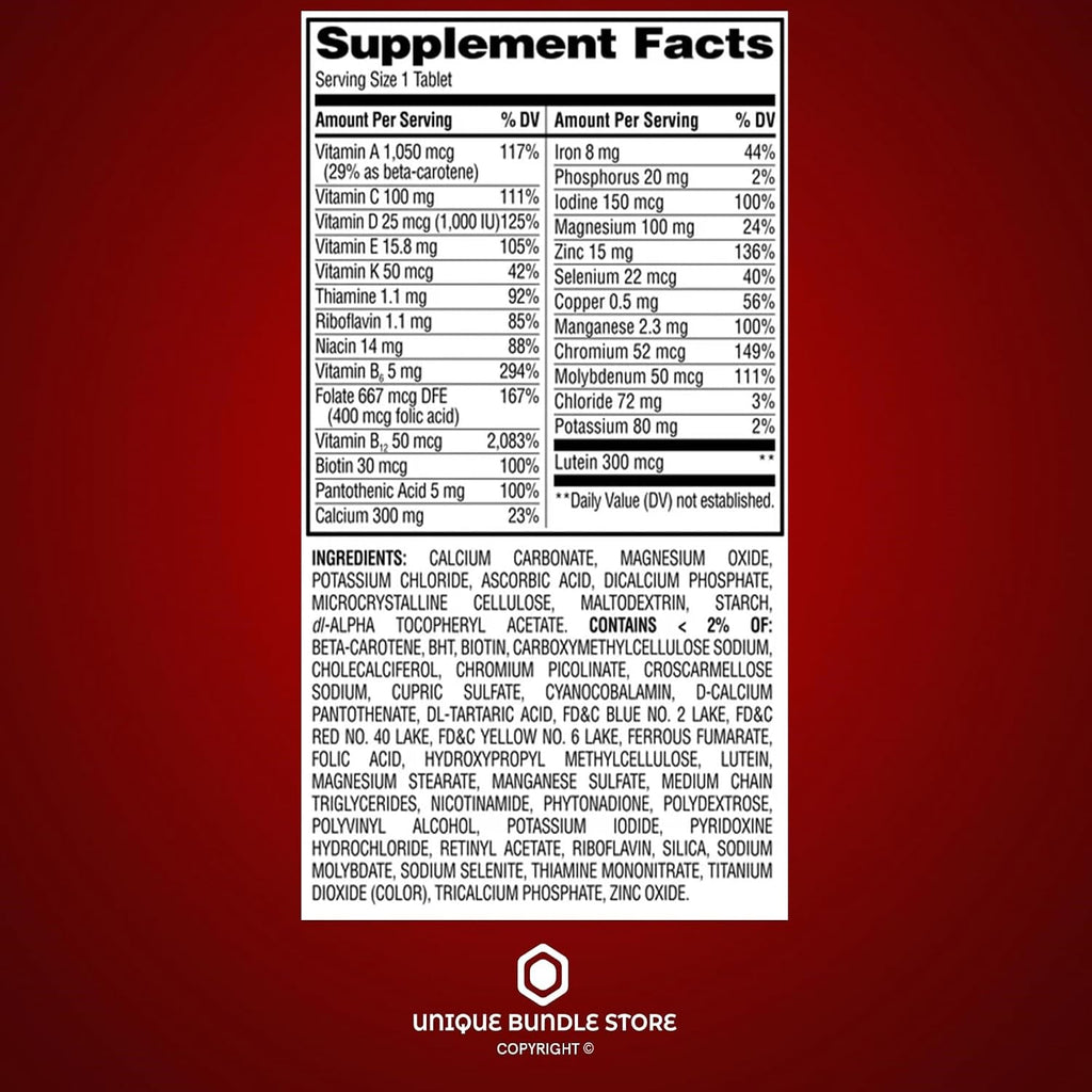 Multivitamínico para Mujeres 50+ – 100 Comprimidos – Pack de 3