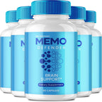 Memo Defender Brain and Memory Support Capsules, Memo Defender for Memory Supplement Pills, Advanced Formula Nootropic Pills for Brain Health Support, MemoDefender Health Blend Reviews (5 Pack)