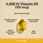 NatureWise Vitamina D3 4000 UI (100 mcg) – 30 Cápsulas Blandas