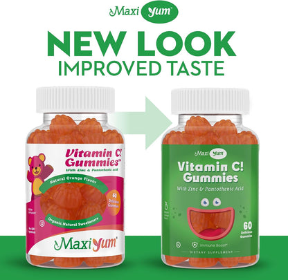 Maxi Health Gominolas de Vitamina C con Zinc - Apoyo Inmunitario - Sin Sabores Artificiales ni Conservantes - 60 Gominolas – Image 3