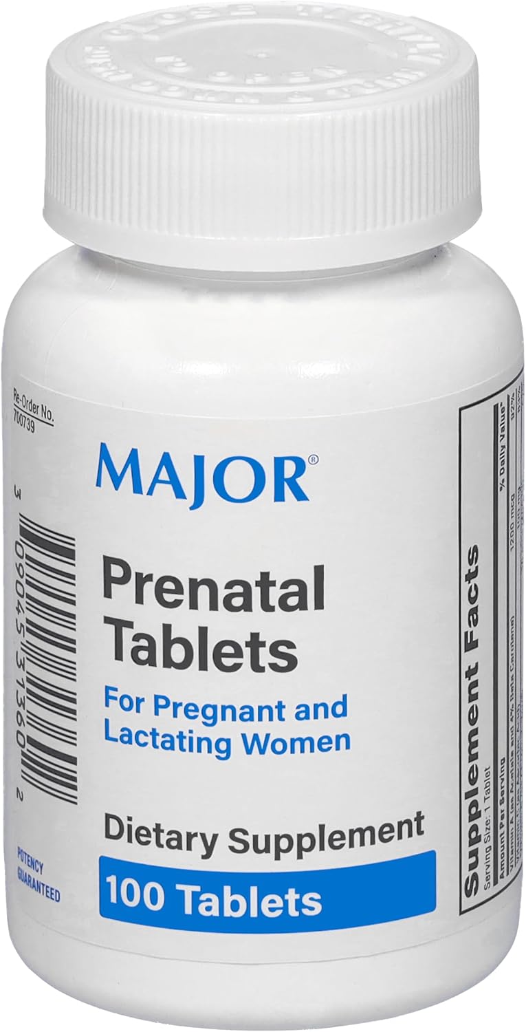 MAJOR Prenatal Tablets – Dietary Supplement for Pregnant and Lactating Women – 100 Tablets