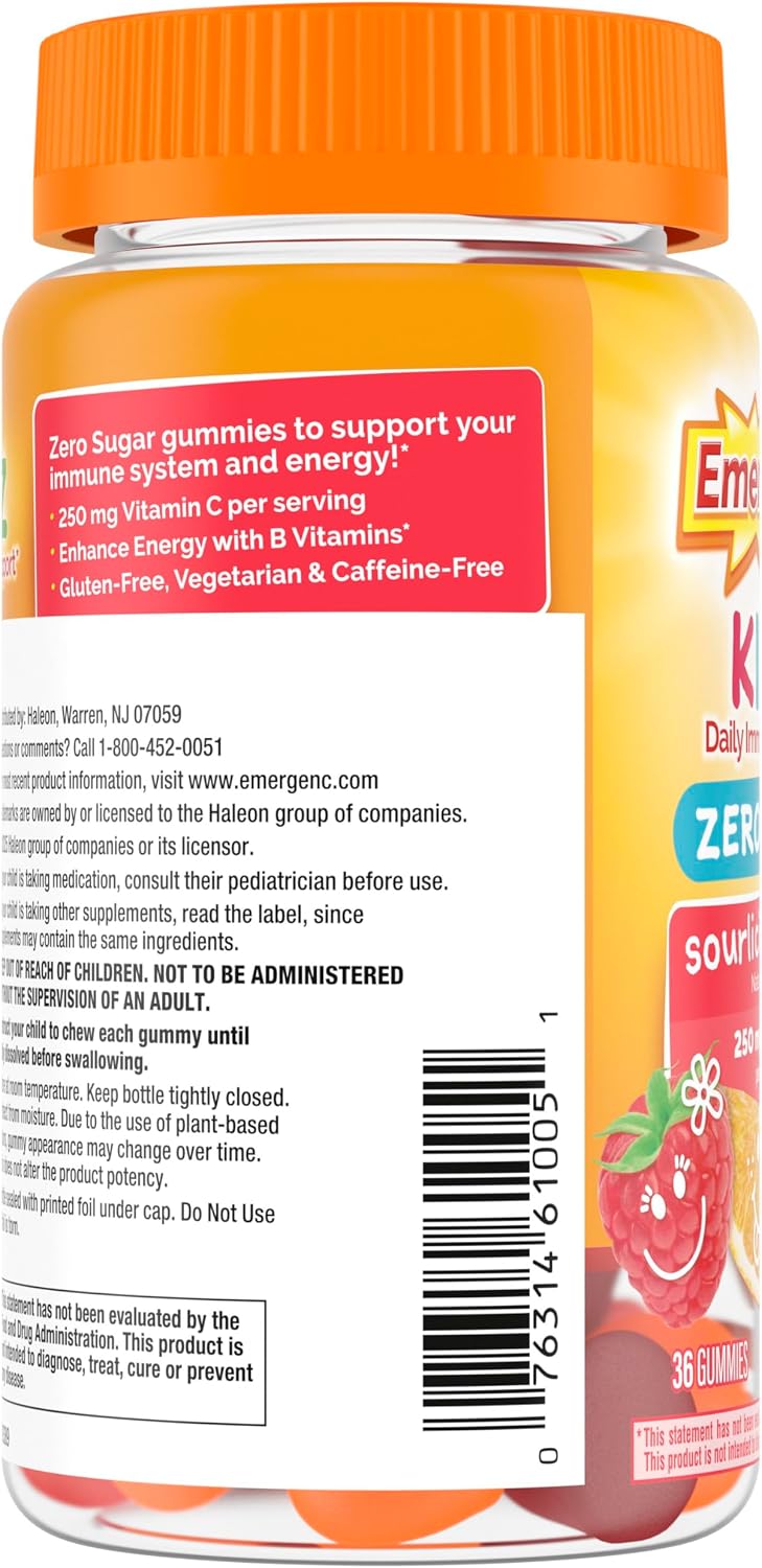 Emergen-C Zero Sugar Immune Support Kidz Gummies 36 Count
