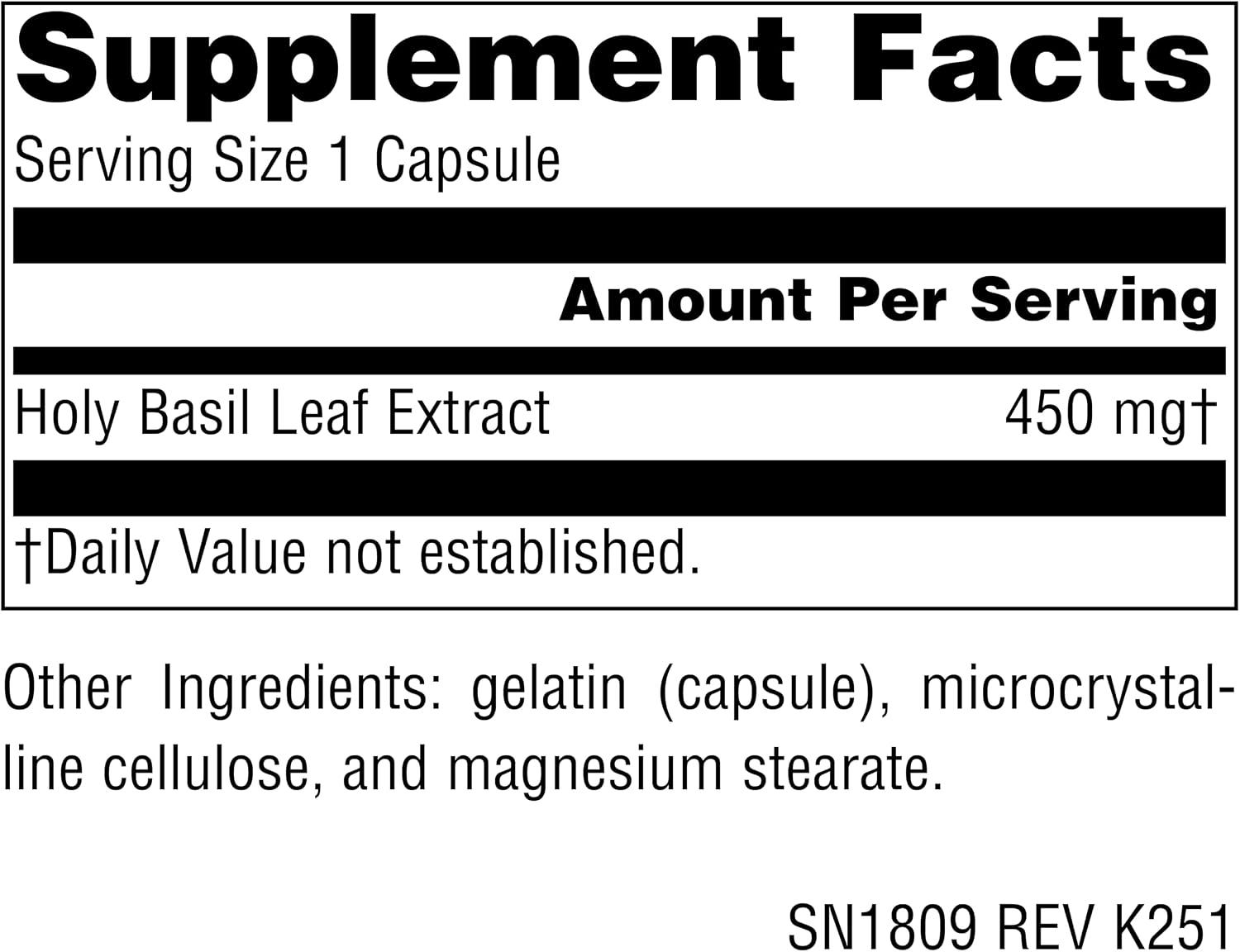 Source Naturals Extracto de Albahaca Santa, Soporte Suprarrenal 450mg - 120 Cápsulas
