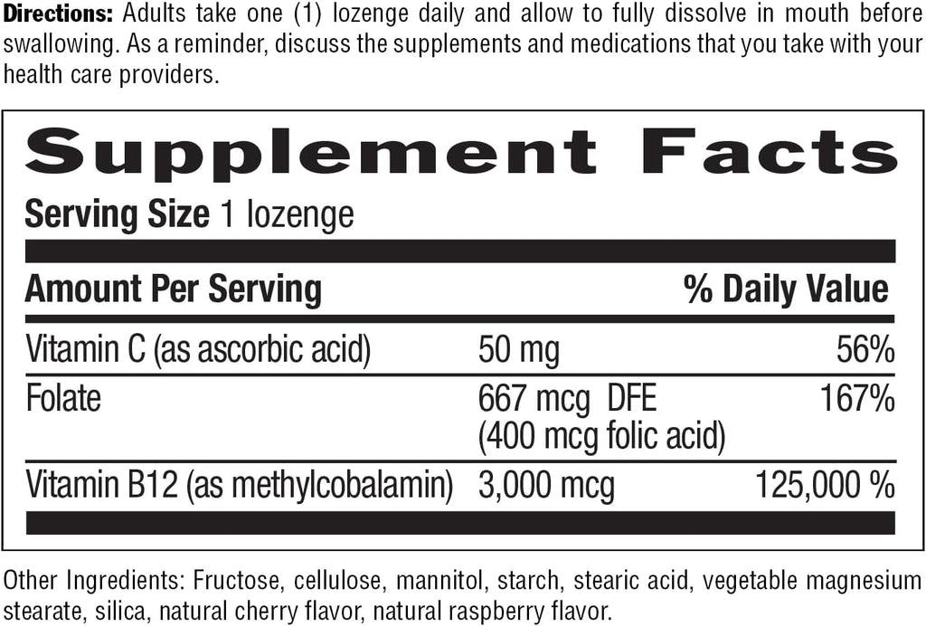 Country Life Methyl B-12 3000 mcg Comprimidos – Metilcobalamina para Energía y Metabolismo – 50 Comprimidos