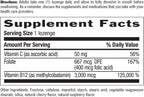 Country Life Methyl B-12 3000 mcg Comprimidos – Metilcobalamina para Energía y Metabolismo – 50 Comprimidos