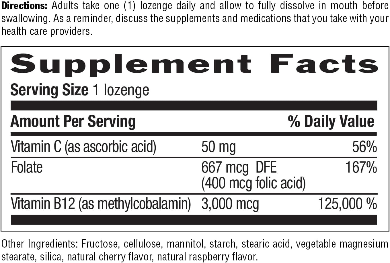 Country Life Methyl B-12 3000 mcg Comprimidos – Metilcobalamina para Energía y Metabolismo – 50 Comprimidos