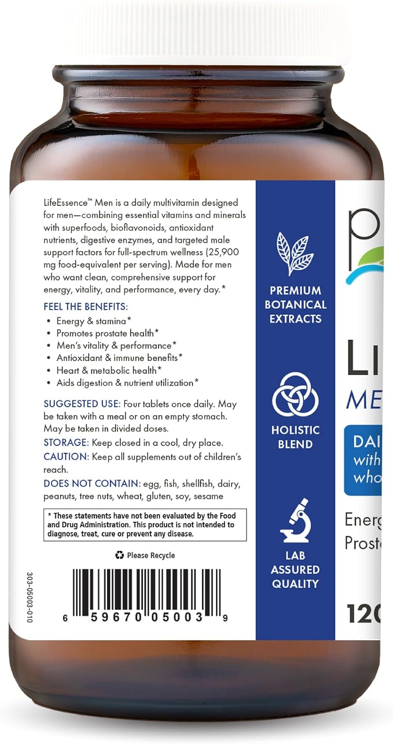 LifeEssence Mens Formula - Complejo Multivitamínico para Hombres - 120 Comprimidos
