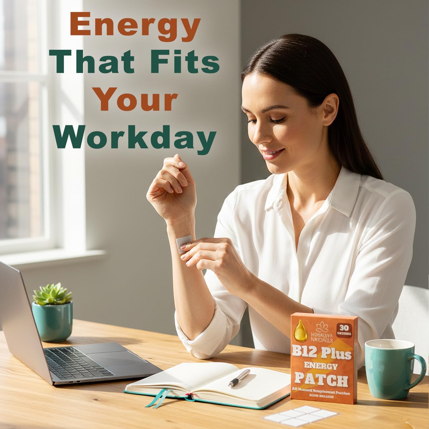 Parche Energético B12 con Metilcobalamina – Sin Cafeína, Sin Pastillas – 30 Parches