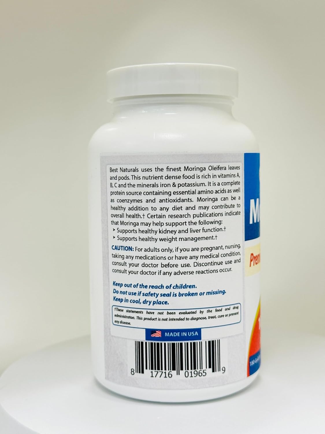 Extracto de Moringa 10:1, 1500 mg, 180 cápsulas - Best Naturals
