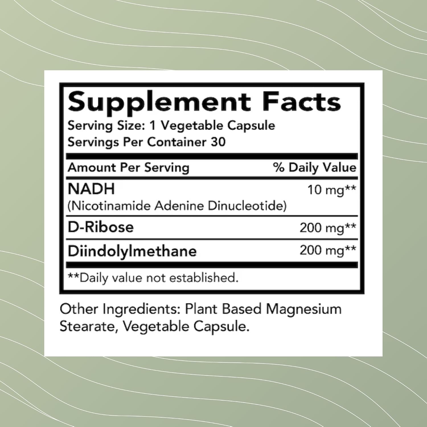 NADH + DIM de Optimal Health Systems - 30 Cápsulas
