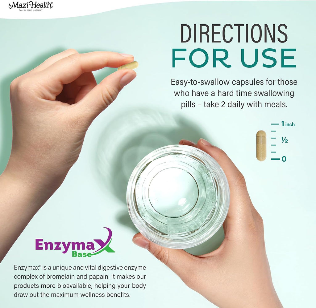 Maxi Health Multivitamin – Cápsulas multivitamínicas fáciles de tragar con 30 nutrientes, hierro y probióticos – 60 unidades