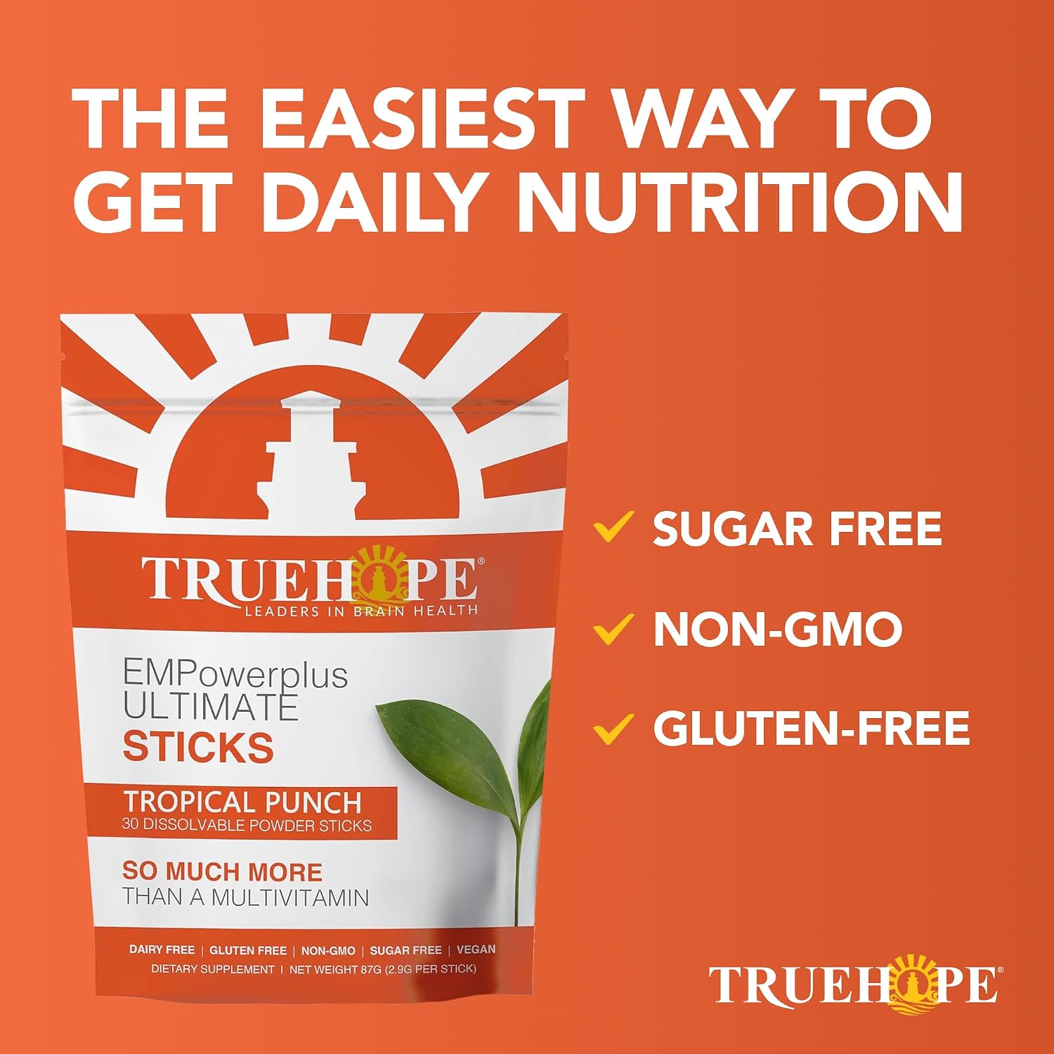 Truehope Multivitamínico Nootropic con Inositol - EMPowerplus Ultimate Sticks - 30 sticks (Tropical)