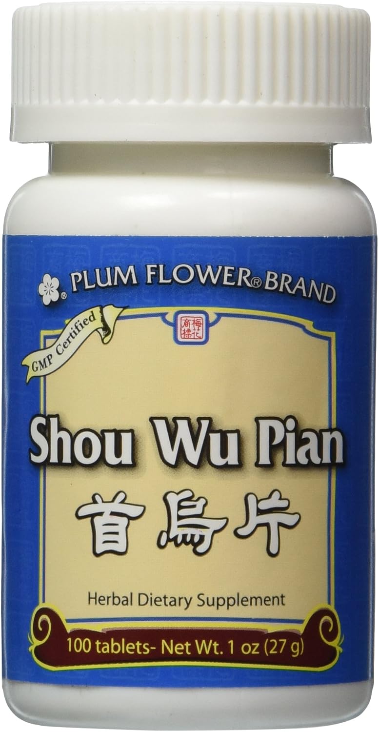 Shou Wu Pian - 100 Comprimidos - Plum Flower