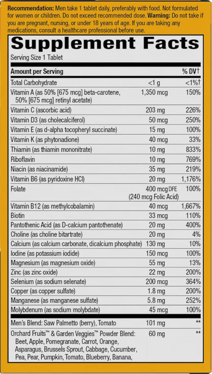 Nature's Way Alive! Multivitamínico para Hombres de Alta Potencia Una Vez al Día, 60 Comprimidos – Image 9