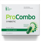 ProCombo - El simbiótico inteligente con liberación dirigida de bacterias buenas. Fórmula de doble cápsula y líquido para resultados rápidos. 1 cápsula al día. Probado en laboratorio (Envase de 1)