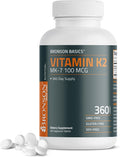 Bronson Vitamina K2 MK-7 100 mcg | 360 Comprimidos | Apoyo Óseo