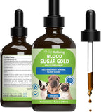 Pet Wellbeing Blood Sugar Gold para Perros - Apoyo Holístico para Niveles Saludables de Azúcar en Sangre, Estabilización de Insulina y Función Pancreática Normal - Certificado NASC y Formulado por Veterinarios - 118 ml Líquido