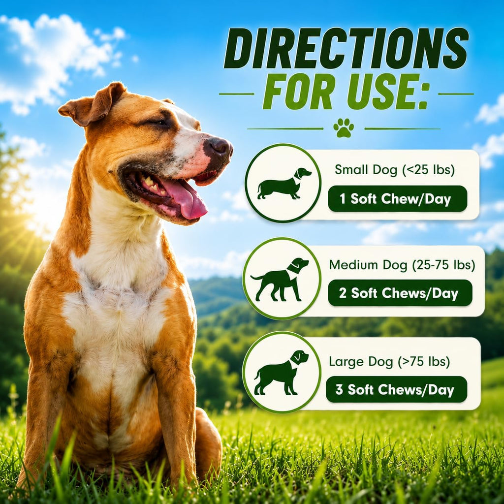 Turkey Tail Mushroom for Dogs - Suplemento de Hongos Orgánicos para Perros - 90 Chews Blandos