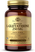 Solgar L-Glutathione Reduced 250 mg - 60 Vegetable Capsules - Antioxidant Support