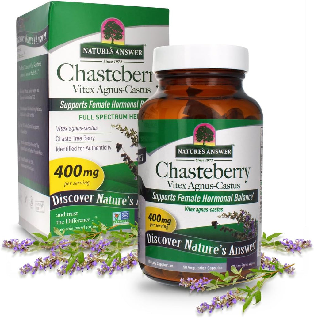 Nature's Answer Chasteberry (Vitex Agnus Castus) 400 mg, 90 Cápsulas