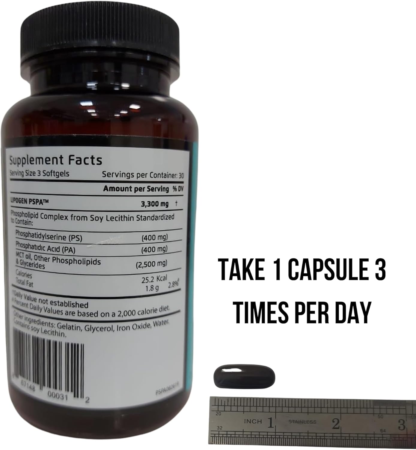 Lipogen PSPA - Dietary Supplement with Phosphatidylserine and Phosphatidic Acid, 90 Softgels