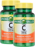 Vitamina C 500mg con Rosa Mosqueta – 200 Comprimidos Veganos (Pack de 2)