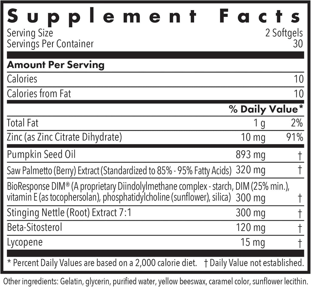 ARG DIM Palmetto - BioResponse DIM y Extracto de Palmetto - 60 Cápsulas Blandas