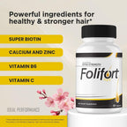 IDEAL PERFORMANCE Folifort Hair Growth Cápsulas – Extra Strength (2 Pack, 120 Cápsulas)