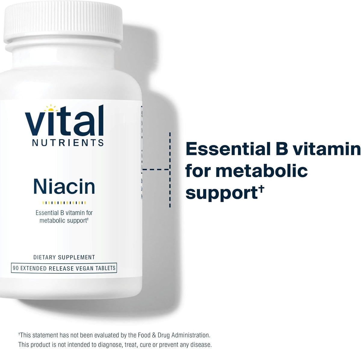 Vital Nutrients Niacina 500mg - Liberación – Función psicológica: Contribuye a la función psicológica normal. – Image 3