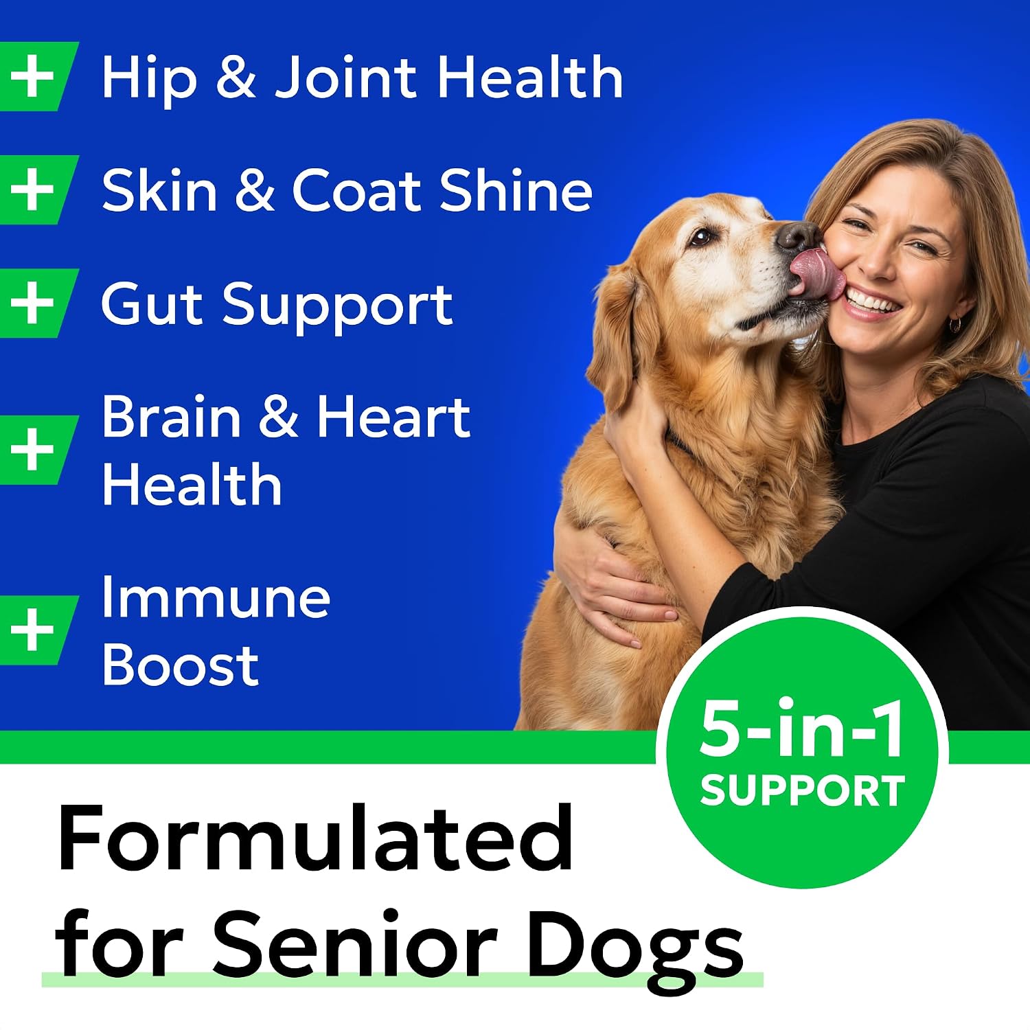 BARK&SPARK Multivitamínico para Perros con Glucosamina, Condroitina y Omega 3 - 120 Comprimidos
