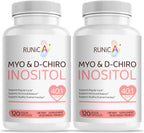 RUNICA Myo-Inositol y D-Chiro Inositol (Proporción 40:1) - 240 Cápsulas, Pack para 60 Días