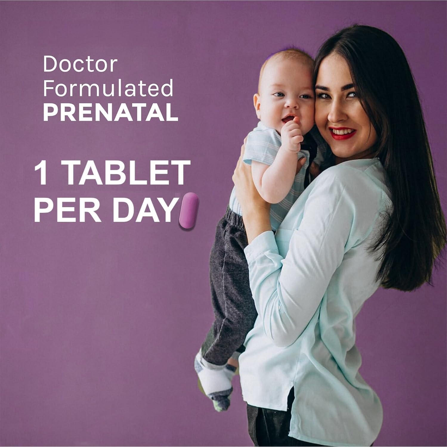MedFertil Fertility Support – Vitaminas prenatales con hierro, Myo-Inositol, ácido fólico y vitaminas B, 30 comprimidos