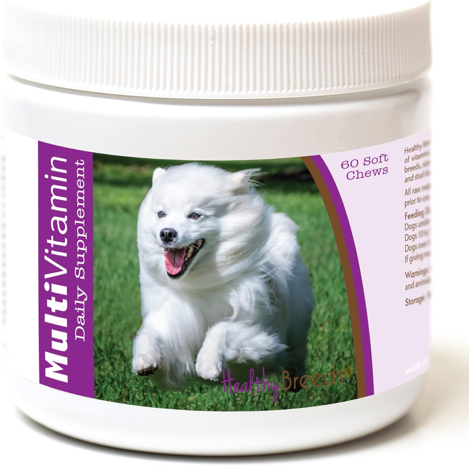 Healthy Breeds Multivitamínico para Perros Siberian Husky - Complemento Diario Recomendado por Veterinarios - Sabor Bacon - 60 Masticables Blandos