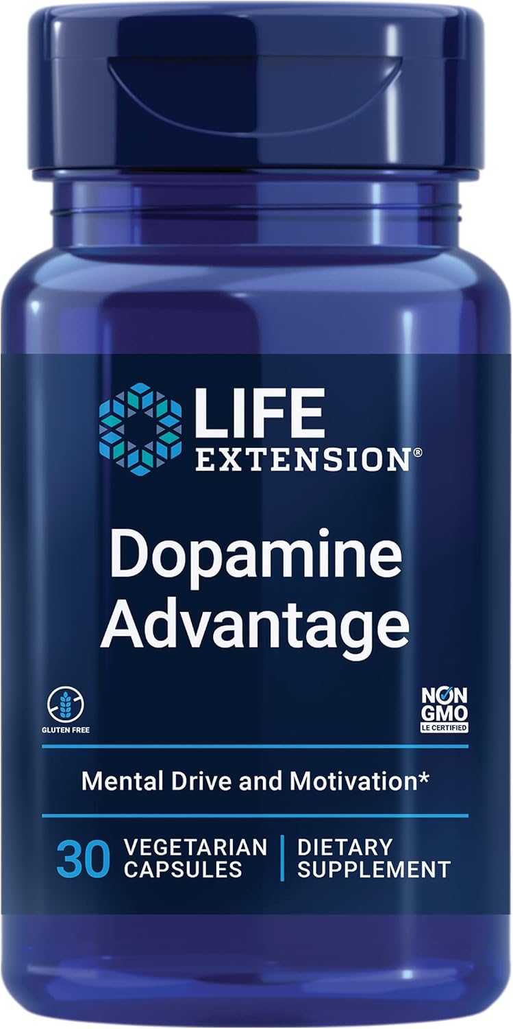 Life Extension Dopamine Advantage - Salud Cognitiva y Motivación - 30 Cápsulas