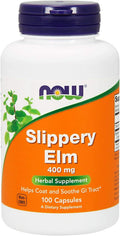 NOW Foods Olmo Resbaladizo, 400 mg, 100 Cápsulas (Pack de 3)