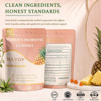 MATOP Probiótico para Mujeres Gomitas de Piña - Salud Digestiva y Equilibrio Femenino, Vegano Sin Azúcar, 60 Unidades