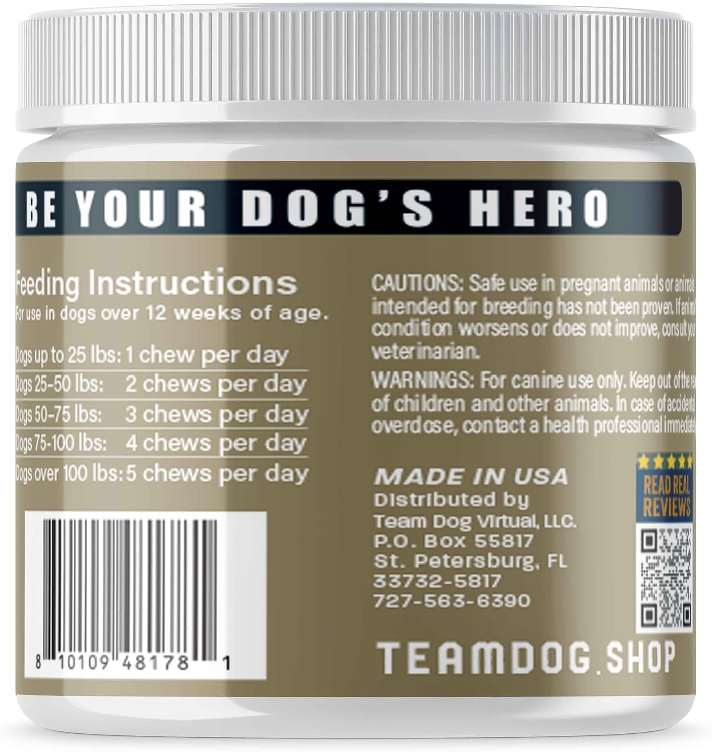 Team Dog Probióticos para Perros - Masticables Digestivos con Enzimas - 120 unidades