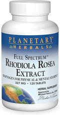 Planetary Herbals Rhodiola Rosea Extracto Completo 327mg – Adaptógeno para Resistencia Física y Mental, 120 Comprimidos