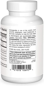 PLANETARY HERBALS Ashwagandha Full Spectrum - Suplemento Nutricional Ayurvédico, 570 mg, 60 cápsulas
