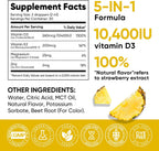 5-en-1 Vitamin D3 K2 Drops - Vitamina D3 10000 UI y K2 (MK-7) 200 mcg con Magnesio, Zinc y MCT Oil