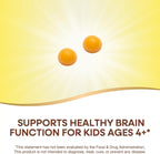 Nature's Way Kids Brain Builder Gominolas para la Función Cerebral, Sabor Limonada, 60 Gominolas
