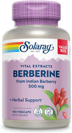 Solaray Berberina 500mg - 100 Cápsulas Veganas
