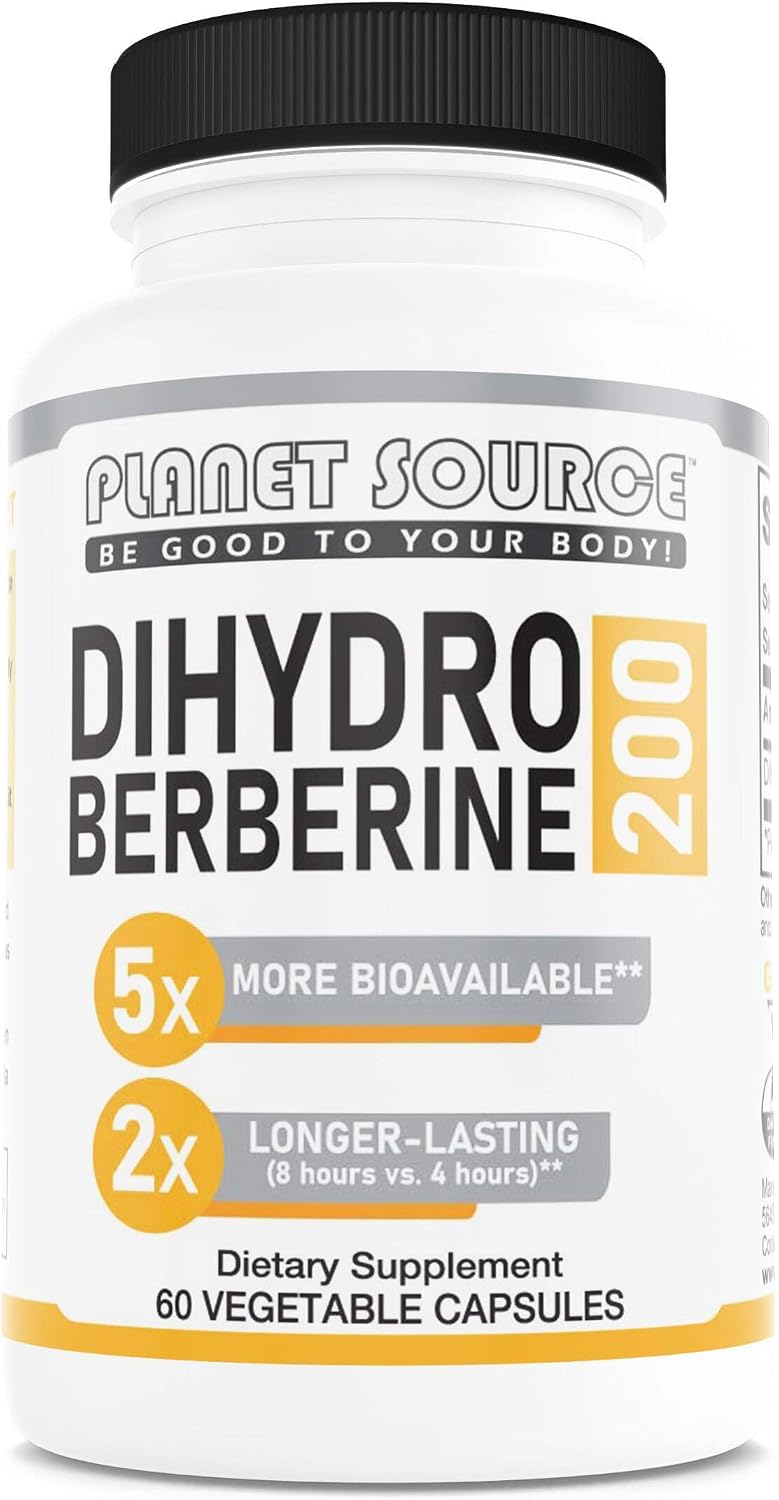 Planet Source Dihydroberberine (Glucovantage) 200 mg 60 Cápsulas