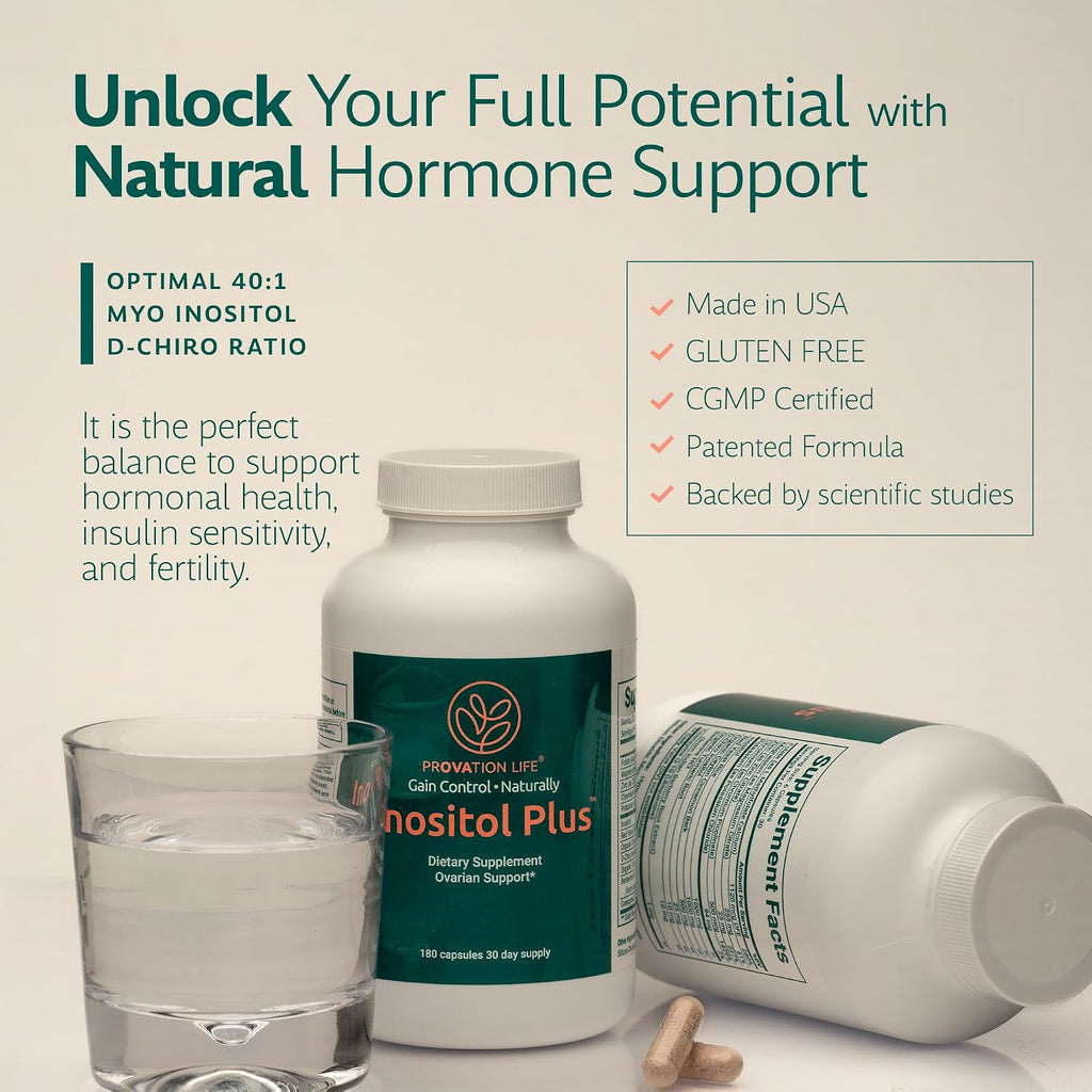 Inositol Plus para Mujeres | Fórmula 40:1 Myo-Inositol y D-Chiro Inositol con 12 Ingredientes | 120 Cápsulas